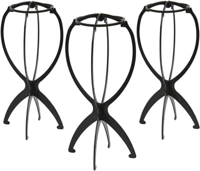 3x Opvouwbare Pruikenstandaard voor Styling en Display - Hoofdondersteuning voor Hoeden