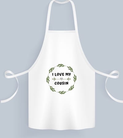Akyol - i love my cousin Keukenschort - Neef - liefste neef - verjaardag - cadeautje voor neef - neef artikelen - kado - geschenk - 82 bij 71 cm