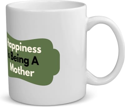 Akyol - happiness is being a mother koffiemok - theemok - Moeder - de liefste moeder - moeder cadeautjes - moederdag - verjaardag - geschenk - kado - 350 ML inhoud