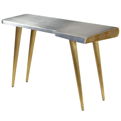vidaXL - Schrijftafel - Aviator - vintage - luchtvaartstijl - 120x60x76 - cm