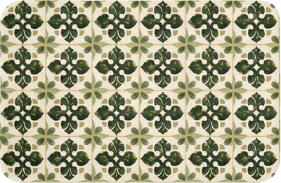 Badmat 60x40 cm - Antislip - Patroon - Tegel - Groen - Badmatten voor badkamer - Badkamermat - Douchemat - Badkamer mat