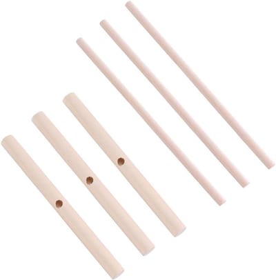 Pannenkoeken Spatel - Beslagspreider Bakspatel - Pannenkoeken Bakken - T-Vorm Handvat - 3 Stuks - Houtkleur