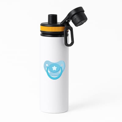 Hacebo® - speen waterfles met draaidop oranje - Baby - Baby's - Cadeau - blauwe speen - water fles - 850ML