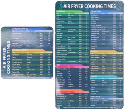 Dailygoods- Cheat Sheet Magnetisch - Airfryer Accessoires - Kooktijden - Beknopte Handleiding - Koken - Duurzaam Materiaal