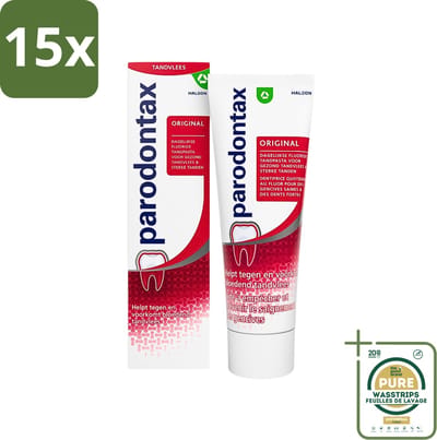 15 x Parodontax - Tandpasta - Original - Versterkt Tandvlees & Verwijdert Tandplak - 75 ml - Grootverpakking - Tandpasta - Tandvlees - Tandplak - Bloedend Tandvlees - Fluoridetandpasta
