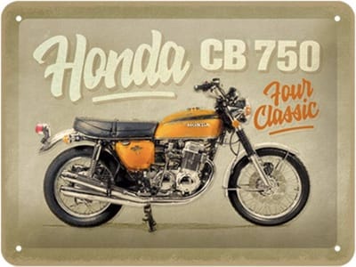 Metalen Bord 15x20 cm Honda Motorcycle CB750 Four