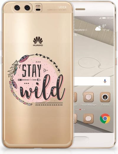 Huawei P10 Plus Telefoonhoesje met Naam Boho Stay Wild