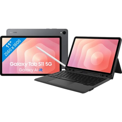 Samsung Galaxy Tab S11 11 inch 128GB Wifi + 5G Grijs + BlueBuilt Toetsenbord Hoes QWERTY
