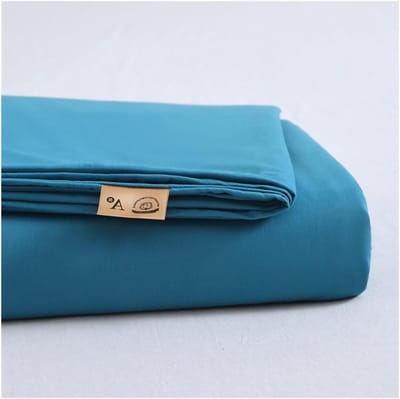 Plat Laken - Bedlaken Katoen - Comfortabel Slapen - 100% Puur Katoen - 200x230 cm - Blauw
