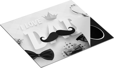 Chefcare Inductie Beschermer I love Dad - Vaderdag - Papa - Zwart Wit - 60x50 cm - Afdekplaat Inductie - Kookplaat Beschermer - Inductie Mat