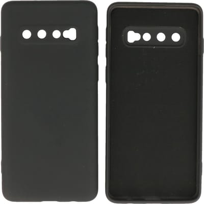 Fashion Backcover Telefoonhoesje - Color Hoesje - Geschikt voor Samsung Galaxy S10 - Zwart
