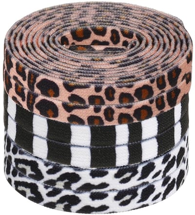 Dailygoods- Schoenveters Dierenprint - Elastische Veters - Sneakerveters - Veters voor Sneakers - Veters voor Sneakerlaarzen - Polyester met Kunststof Punten