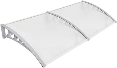 Deur Luifel - Overkapping Voordeur - Bescherming Buiten - Inclusief Montagemateriaal - 98x200cm - Off-White