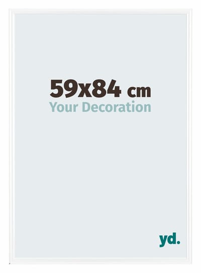 Your Decoration - Fotolijst 59x84 cm - Kunststof - Wit Hoogglans - Bordeaux