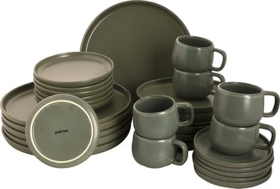 Palmer - Sandy Loam - Serviesset - 6 persoons - 30 delig - Groen - Stoneware - Bordenset