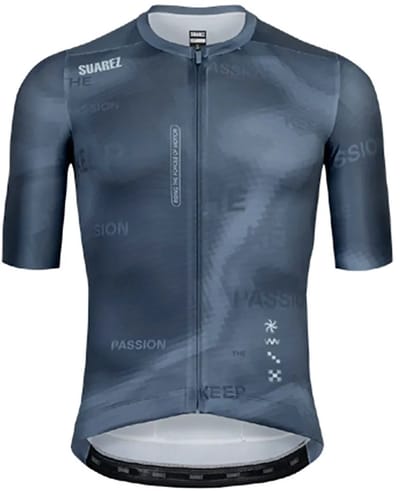 Suarez Lock 2.4 Korte Mouw Wielertrui Blauw XL Man