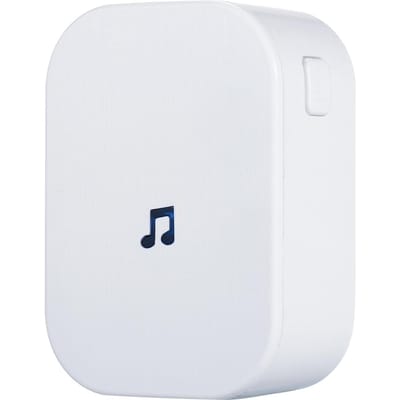 Carillon enfichable pour carillon d'entrée de sonnette vidéo sans fil avec sélection de musique à volume réglable UK Plug blanc