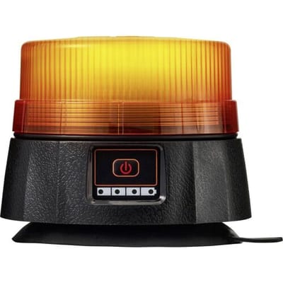 VOLTCRAFT VC-17200360 Zwaailicht 5 V/DC werkt op DC-ingang Magneetvoet, Zuignap, USB-stekker Oranje