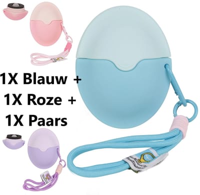 Zonnebrandcrème Applicator Roller met Luxe Siliconenkoord (3 Stuks) – 1X Blauw + 1X Paars + 1X Roze - Navulbare Herbruikbare Roll-On Spons voor Zonnebrand & Lotion – Draagbare Zonnebrandroller voor Kinderen, Volwassenen & Gezin