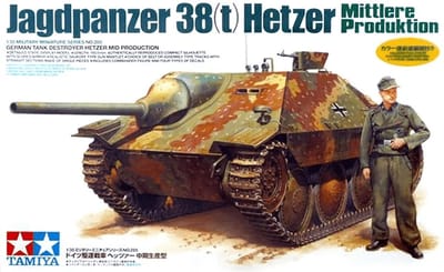 Tamiya Modelbouwpakket Militaire voertuigen - 35285 German 38to Tank Destroyer Hetzer w/1 Figure Plastic - 1:35 - Modelbouw