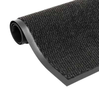 vidaXL - Droogloopmat - rechthoekig - getuft - 80x120 - cm - zwart