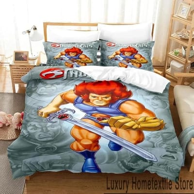 3D Print Thundercats Beddengoed Set Jongens Meisjes Twin Queen King Size Dekbedovertrek Kussensloop Bed jongens Volwassen Hometextiel AU Single 140x210cm