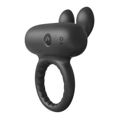 Dreamtoys Ramrod Rabbit Vibrating penisring - Zwart
