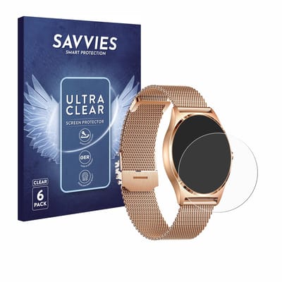 Savvies - Screenprotector voor Xcoast X-Watch Joli XC Pro - Folie Beschermfolie transparant 6 Stuks