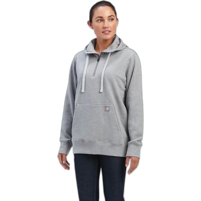 Dames sweatshirt met 1/2 rits en capuchon Ariat Rebar Skill Set