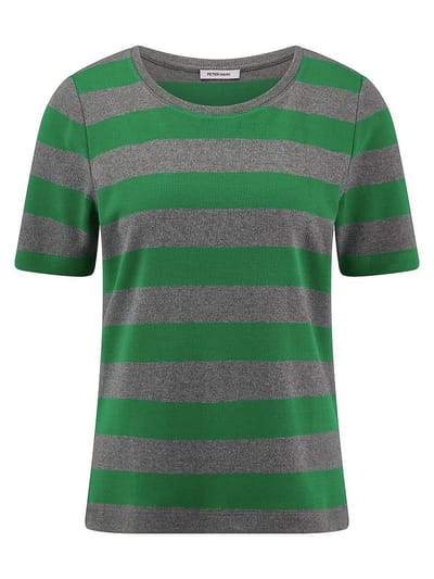 Shirt ronde hals Van Peter Hahn groen