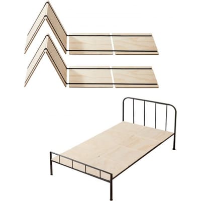 VEVOR Twin Size Bunkie Board Opvouwbare Bedplank Lattenbodem met Connector, Houten Matrastopper, Ondersteuning onder Matrasplanken, Klaar voor Gebruik, 8-delige Natuurlijke Houten Lattenbodems
