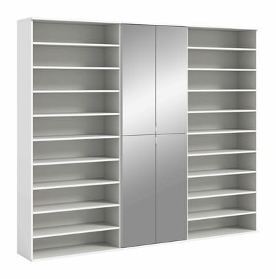 Projectxcombinatie wit hoogglans wit NB - 37x222x191cm