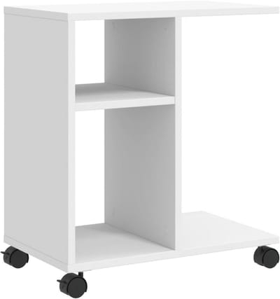 Bijzettafel met wielen - Roltafel nachtkastje - Flexibel gebruik thuis - Vochtbestendig houtmateriaal - 50 x 30 x 55 cm