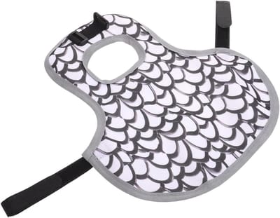 Kippenzadel Vest - Pluimvee Beschermhoes - Veren Beschermen - Verstelbaar Ontwerp - 30 x 25 cm - Zwart-wit