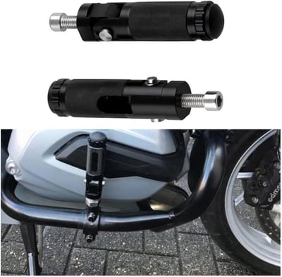 Motorfiets Voetsteunen - Motor Pedaal - Motor Rijden - Antislip Aluminium - M8 Universeel - Zwart