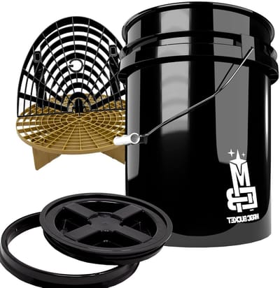 Wasemmer Set - Reinigingsbak - Krasvrij Wassen - Vuil Scheidend Systeem - 20 Liter - Goud Zwart