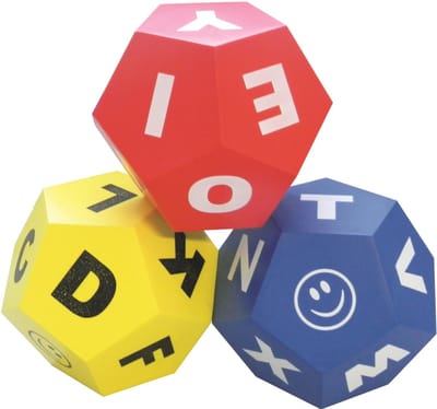 Spordas educatieve dobbelstenen set - leren en spelen alfabet.