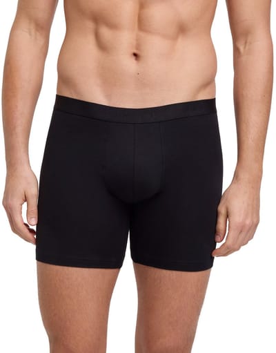 FALKE Daily Comfort Long Leg 2-Pack huidvriendelijk elastisch katoen broek van onderlaag heren zwart - maat XXL