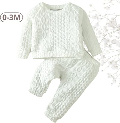 Livano Babykleding - Romper Baby - Winterpak Jongens & meisjes- Pakje - 0-3 Maanden - Wit