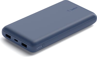 Belkin Boost Charge - Powerbank 20.000 mAh - USB-A- en USB-C-Poorten - Met Snellaadfunctie - 15W - Blauw