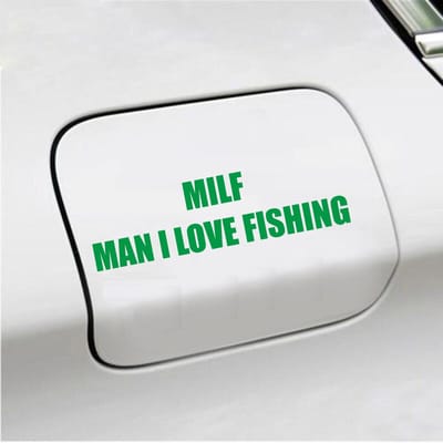 Bumpersticker - Milf - 4,1 X 14,8 - Groen