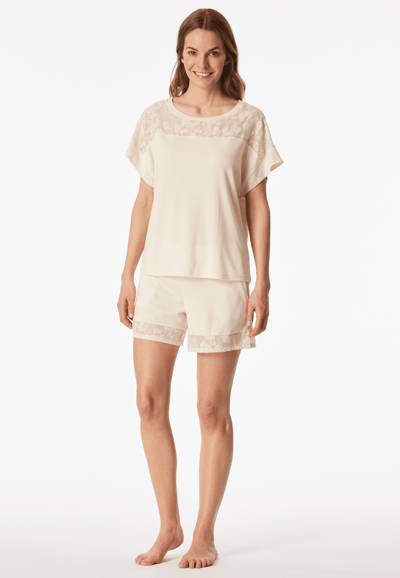 Korte interlock-pyjama 'Parelmoer' - Modern Allure 42