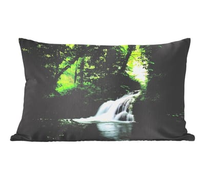 Sierkussens - Kussentjes Woonkamer - 50x30 cm - Waterval - Natuur - Groen