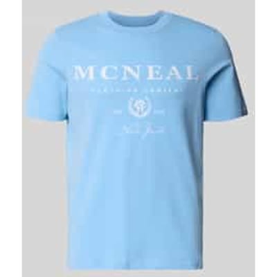 T-shirt met labelprint en ronde hals