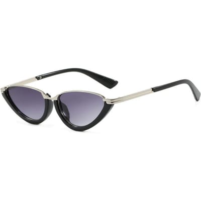 Nieuwste Retro Halve Frame Kattenoog Dames Zonnebril Ins Uniek Luxe Verloop Alles Passend Stt Schieten Mannen Trend Zon Bril UV Bescherming 400 as  picture