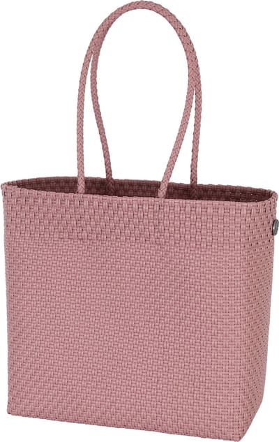 Handgevlochten Elegante Shopper - Shopping bag - Duurzame boodschappentas - Kantoortas - Werktas - Strandtas - Sporttas - Handed By Solo - roze - rustic pink