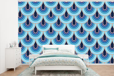 Behang - Fotobehang Retro - Patronen - Art Nouveau - Breedte 345 cm x hoogte 220 cm