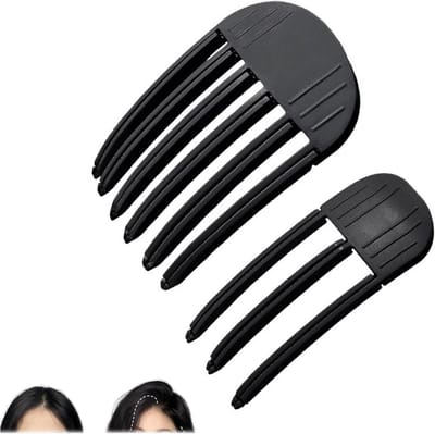 2pcs Root Volume Clips - Volume Hair Clips - Volume Clips voor Haar - Natuurlijke Volume Krullen voor Vrouwen en Meisjes (Zwart)