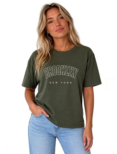 Dames Shirt - Top - T-shirt - Print - Groen