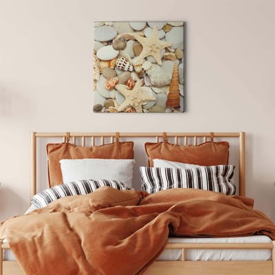 Canvas print DD123273 ShellAndStone A.S. Création 0,5 x 0,5 m Beige / Creme Kantoor Hal/Gang Keuken Slaapkamer Woonkamer